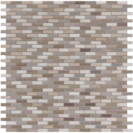Msi Arctic Storm 12 In. X 12 In. Honed Marble Mesh-Mounted Mosaic Floor And Wall Tile, 10PK ZOR-MD-0127